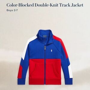 Polo Ralph Lauren Color-Blocked Double-Knit Track Jacket, Size 2t